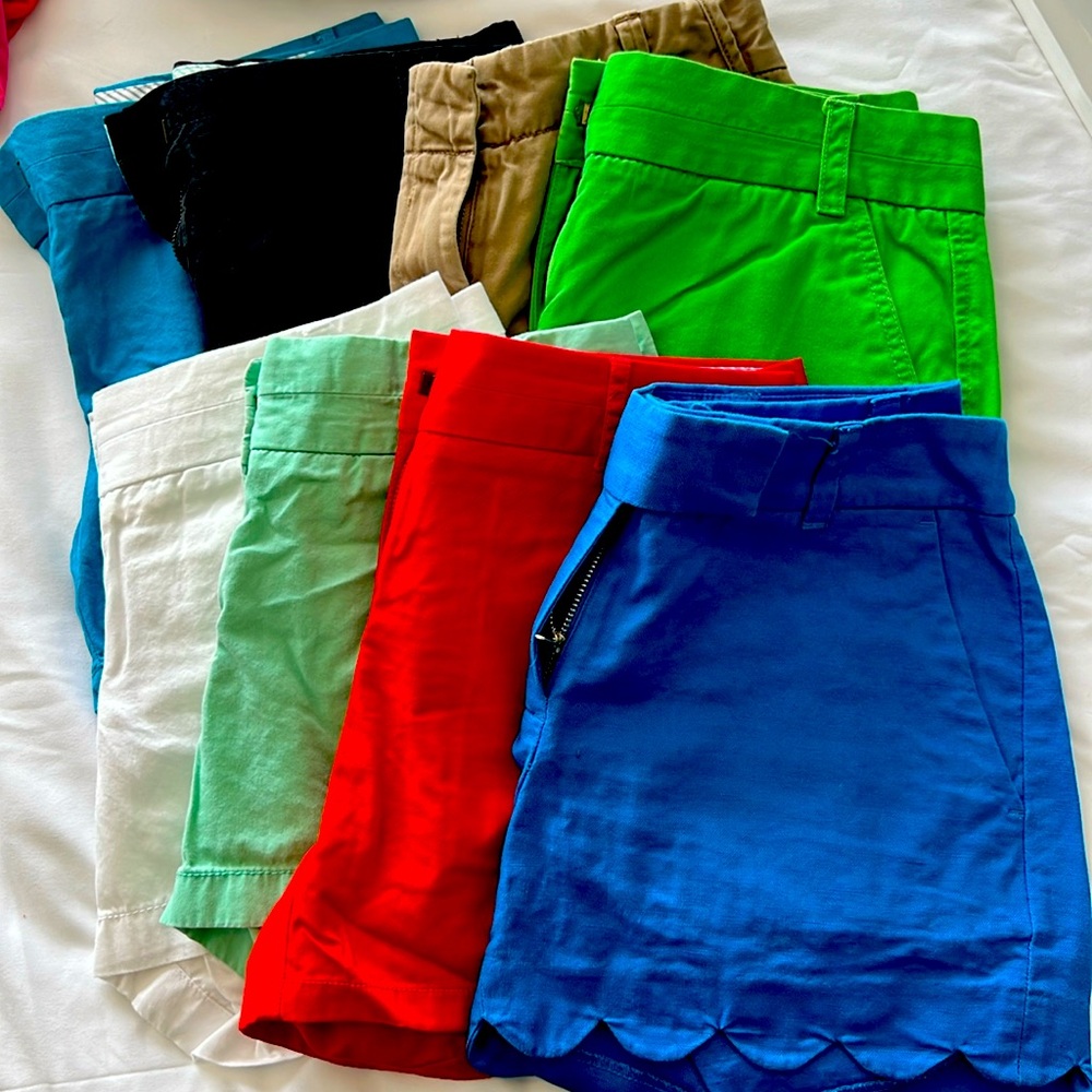 J. Crew chino shorts. 8 pair